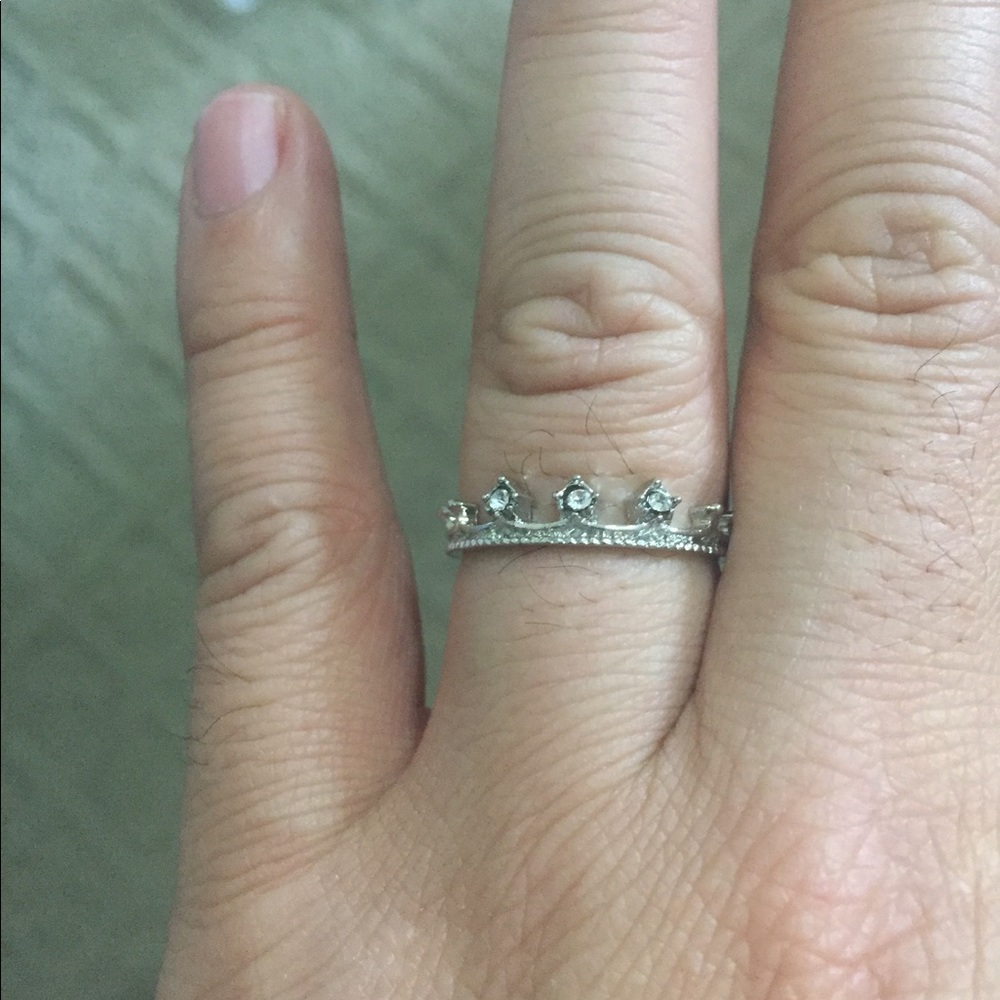 Silver Plated Crown Ring size 9 - Picture 4 of 4